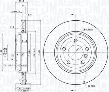 Magneti Marelli 360406004201 - Bremžu diski autodraugiem.lv