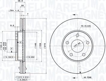 Magneti Marelli 360406005401 - Bremžu diski autodraugiem.lv