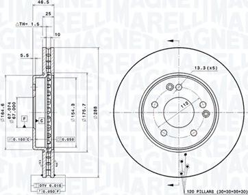 Magneti Marelli 360406006901 - Bremžu diski autodraugiem.lv