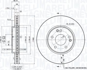 Magneti Marelli 360406006801 - Bremžu diski autodraugiem.lv