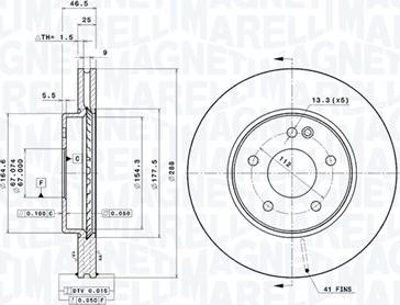 Magneti Marelli 360406006301 - Bremžu diski autodraugiem.lv