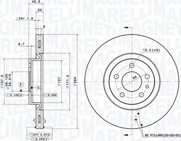 Magneti Marelli 360406000301 - Bremžu diski autodraugiem.lv