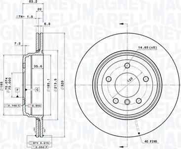 Magneti Marelli 360406003901 - Bremžu diski autodraugiem.lv