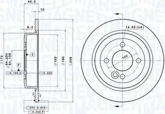 Magneti Marelli 360406002801 - Bremžu diski autodraugiem.lv