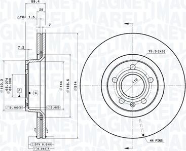 Magneti Marelli 360406002301 - Bremžu diski autodraugiem.lv