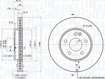 Magneti Marelli 360406007501 - Bremžu diski autodraugiem.lv