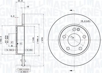 Magneti Marelli 360406007101 - Bremžu diski autodraugiem.lv