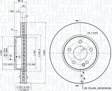 Magneti Marelli 360406007301 - Bremžu diski autodraugiem.lv