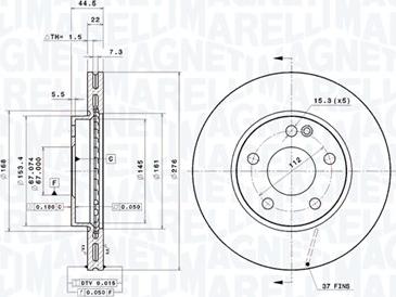 Magneti Marelli 360406007201 - Bremžu diski autodraugiem.lv