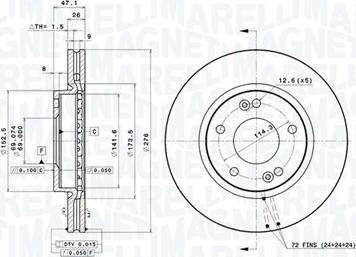 Magneti Marelli 360406019601 - Bremžu diski autodraugiem.lv