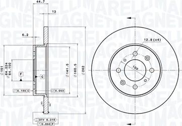 Magneti Marelli 360406014500 - Bremžu diski autodraugiem.lv