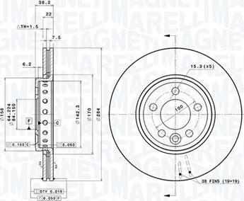 Magneti Marelli 360406014601 - Bremžu diski autodraugiem.lv