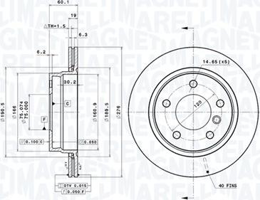 Magneti Marelli 360406016601 - Bremžu diski autodraugiem.lv