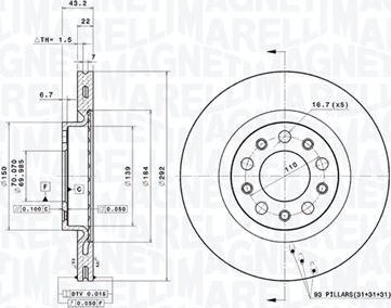 Magneti Marelli 360406011601 - Bremžu diski autodraugiem.lv