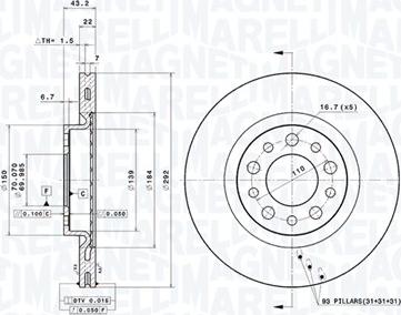 Magneti Marelli 360406011801 - Bremžu diski autodraugiem.lv