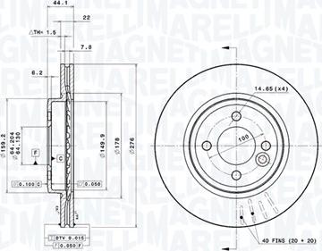 Magneti Marelli 360406017401 - Bremžu diski autodraugiem.lv