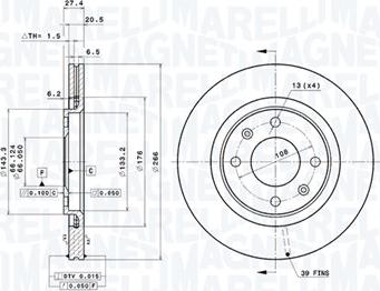 Magneti Marelli 360406017801 - Bremžu diski autodraugiem.lv