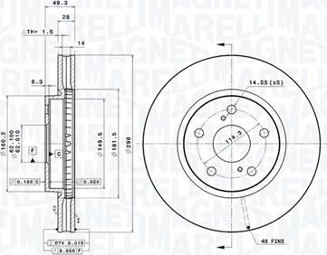 Magneti Marelli 360406089501 - Bremžu diski autodraugiem.lv