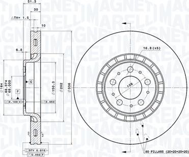 Magneti Marelli 360406085801 - Bremžu diski autodraugiem.lv