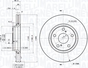 Magneti Marelli 360406080501 - Bremžu diski autodraugiem.lv