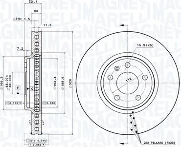 Magneti Marelli 360406081501 - Bremžu diski autodraugiem.lv