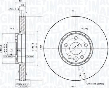 Magneti Marelli 360406081101 - Bremžu diski autodraugiem.lv