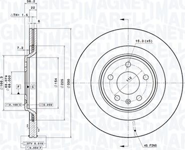 Magneti Marelli 360406081701 - Bremžu diski autodraugiem.lv