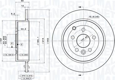 Magneti Marelli 360406088501 - Bremžu diski autodraugiem.lv