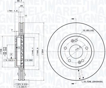 Magneti Marelli 360406087900 - Bremžu diski autodraugiem.lv