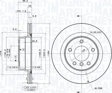 Magneti Marelli 360406087101 - Bremžu diski autodraugiem.lv