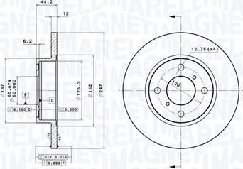 Magneti Marelli 360406039401 - Bremžu diski autodraugiem.lv