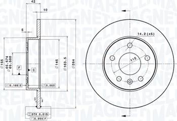 Magneti Marelli 360406039001 - Bremžu diski autodraugiem.lv