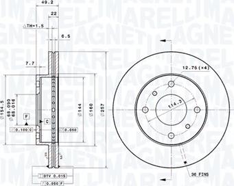 Magneti Marelli 360406035301 - Bremžu diski autodraugiem.lv