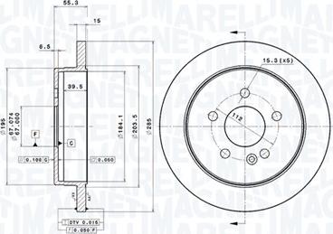 Magneti Marelli 360406033701 - Bremžu diski autodraugiem.lv