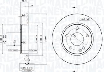 Magneti Marelli 360406032601 - Bremžu diski autodraugiem.lv