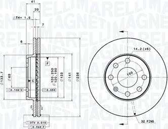 Magneti Marelli 360406037301 - Bremžu diski autodraugiem.lv