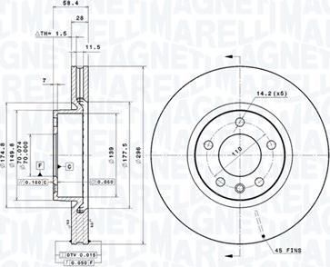 Magneti Marelli 360406037701 - Bremžu diski autodraugiem.lv