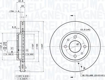 Magneti Marelli 360406029401 - Bremžu diski autodraugiem.lv