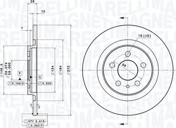 Magneti Marelli 360406029701 - Bremžu diski autodraugiem.lv