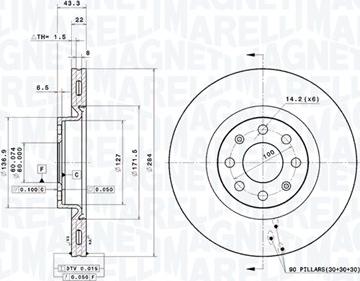 Magneti Marelli 360406024101 - Bremžu diski autodraugiem.lv