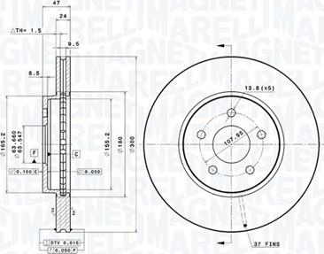 Magneti Marelli 360406026101 - Bremžu diski autodraugiem.lv