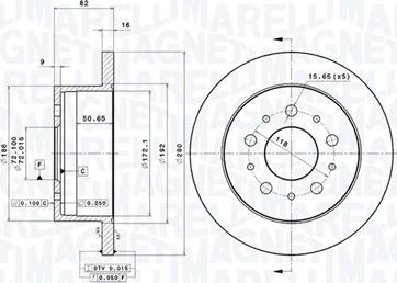 Magneti Marelli 360406023500 - Bremžu diski autodraugiem.lv