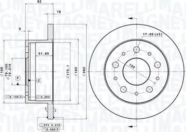 Magneti Marelli 360406023600 - Bremžu diski autodraugiem.lv