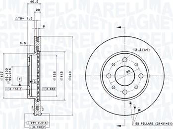 Magneti Marelli 360406023700 - Bremžu diski autodraugiem.lv