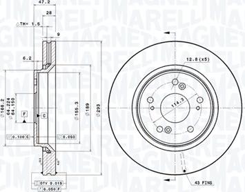 Magneti Marelli 360406079101 - Bremžu diski autodraugiem.lv