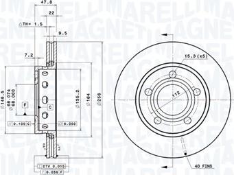 Magneti Marelli 360406075401 - Bremžu diski autodraugiem.lv