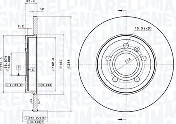 Magneti Marelli 360406075301 - Bremžu diski autodraugiem.lv