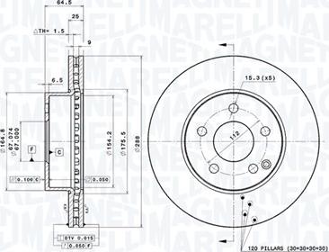 Magneti Marelli 360406076800 - Bremžu diski autodraugiem.lv