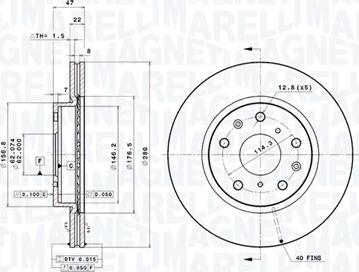 Magneti Marelli 360406070801 - Bremžu diski autodraugiem.lv