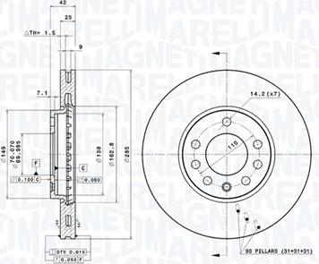 Magneti Marelli 360406070301 - Bremžu diski autodraugiem.lv